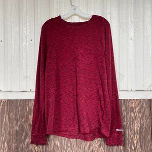 American Eagle Active flex men's henley pullover crewneck top burnt red size M